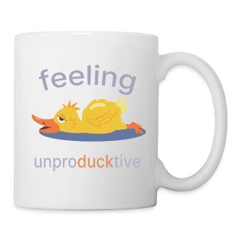 Feeling Unproducktive – Blue Duck Edition - Mug - white - Right