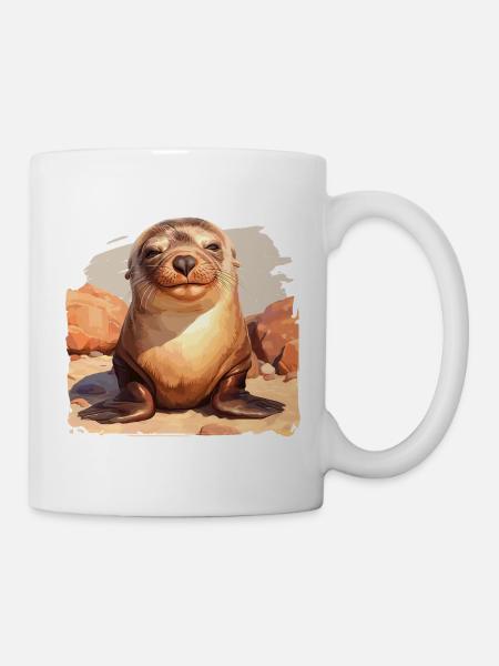 Seelöwen Seelöwe - Tasse - Weiß