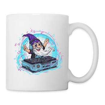 Gnom DJ im Neon-Takt - Tasse - Weiß - Rechts