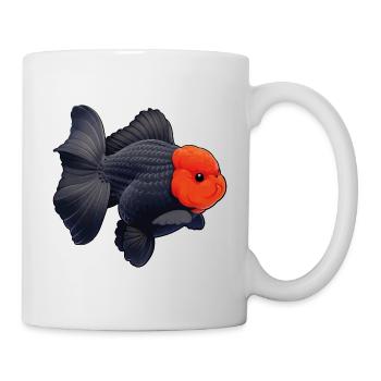 Grade Black Oranda with Red Head HQ Goldfish - Tasse - Weiß - Rechts