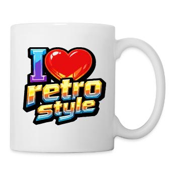 I Love Retro Style - Tasse - Weiß - Rechts