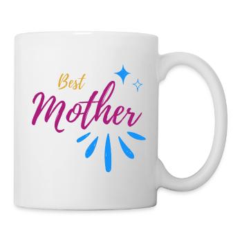 Best Mother Font with Spark Speckle - Mug - white - Right