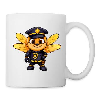 Bienen Polizei - Tasse - Weiß - Rechts