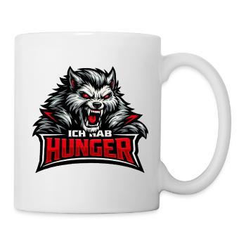 Böser Werwolf: "Ich hab Hunger" Spruch - Tasse - Weiß - Rechts