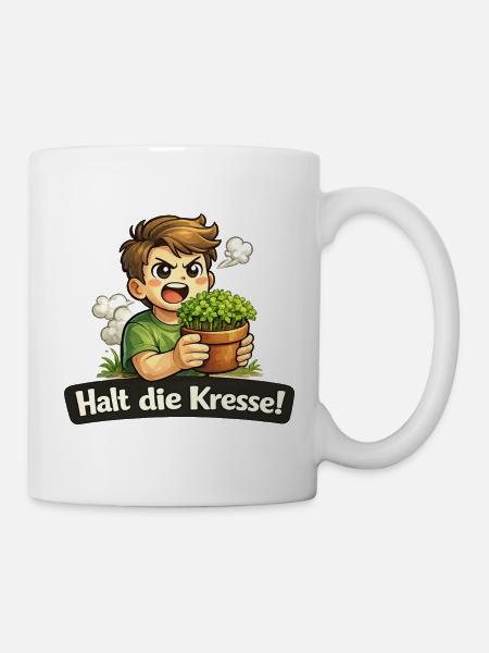 Hold the Cress Funny Pun Pun Shirt - Mug - white