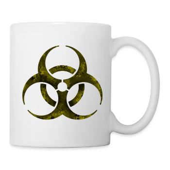 Gelbes Biohazard-Symbol - Tasse - Weiß - Rechts