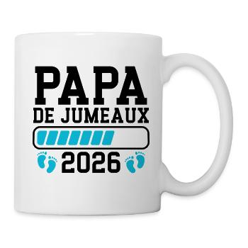 Aktueller Vater kündigt den Vater der Zwillinge 2026 an - Tasse - Weiß - Rechts