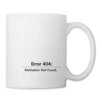 404 Motivation non trouvée | Chemise minimaliste - Mug blanc - blanc - Droite