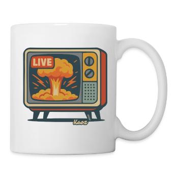 Retro TV Live Explosion - Mug - white - Right