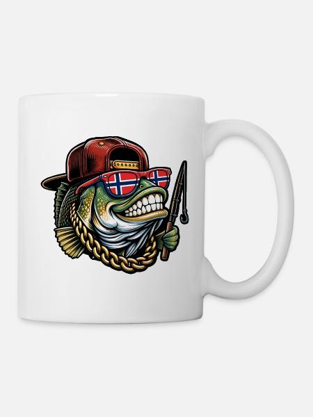 Norwegen Angeln Angeltour - Tasse - Weiß