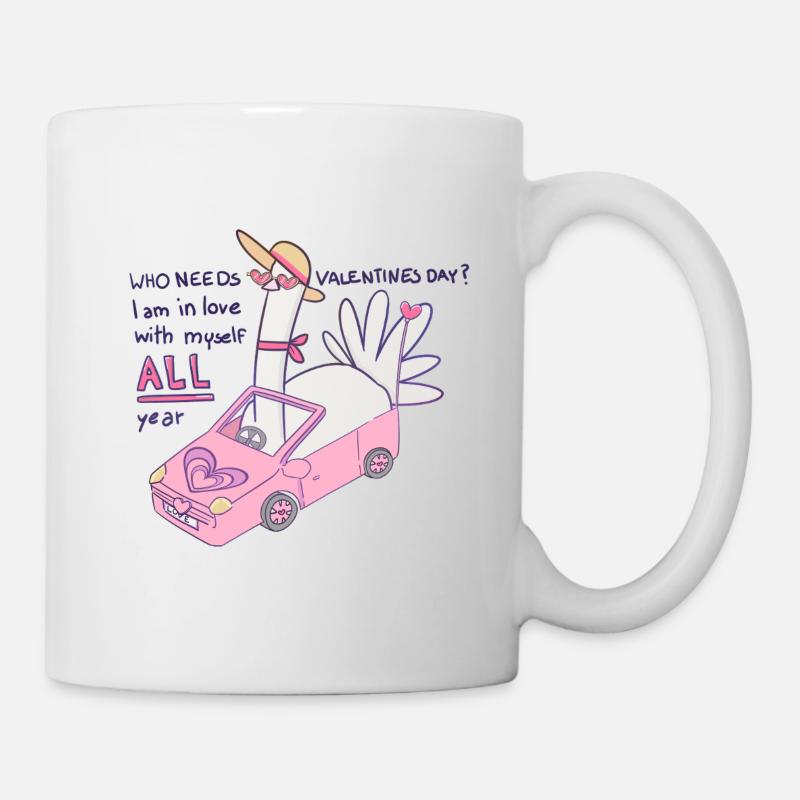 Who needs valentines day? - Mug - white