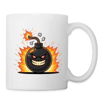 Explosives Grinsen Bombe - Tasse - Weiß - Rechts