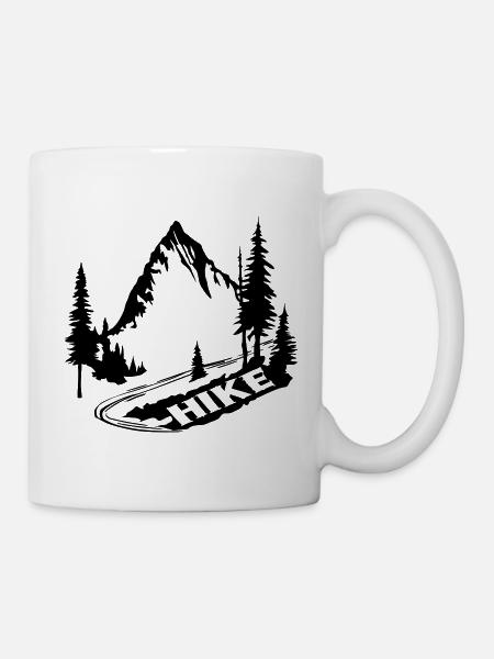 Wanderweg [Schwarz] - Tasse - Weiß