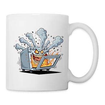 Feuriger Küchenofen Monster - Tasse - Weiß - Rechts