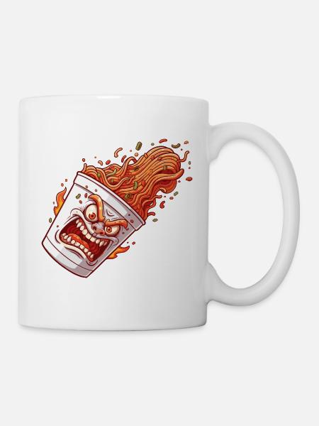Flammender Becher Wutanfall - Tasse - Weiß