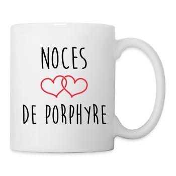 noces de porphyre 33 ans de mariage - Mug blanc - blanc - Droite