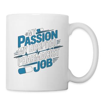 Pharmacien hospitalier Ma passion Ma pharmacie - Mug blanc - blanc - Droite