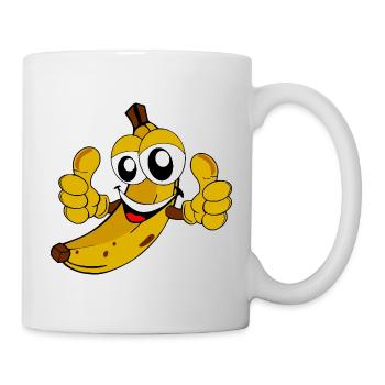 Fröhliche Banane - Tasse - Weiß - Rechts