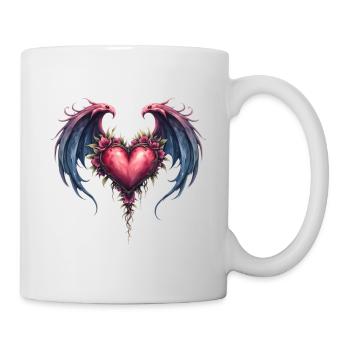 Floral winged heart - Mug - white - Right