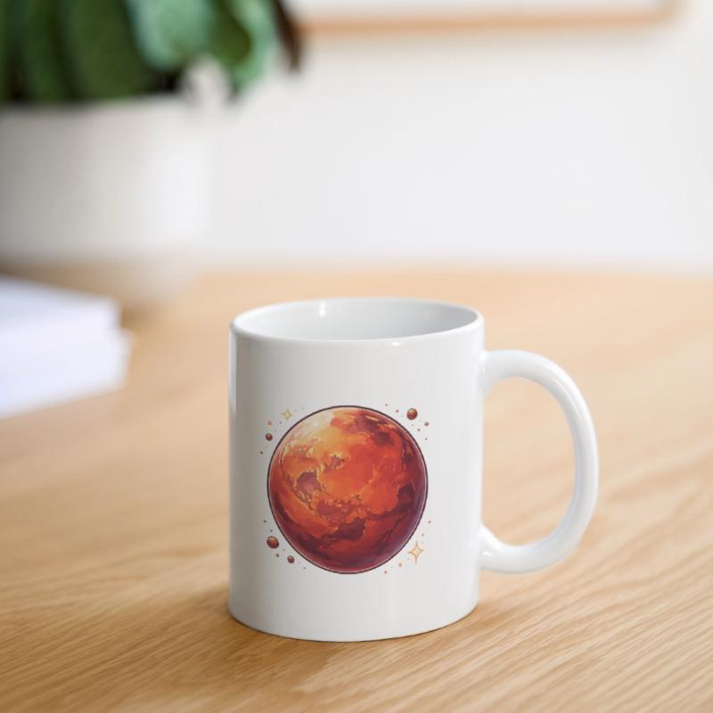Roter Planet Mars kosmische Illustration Tasse