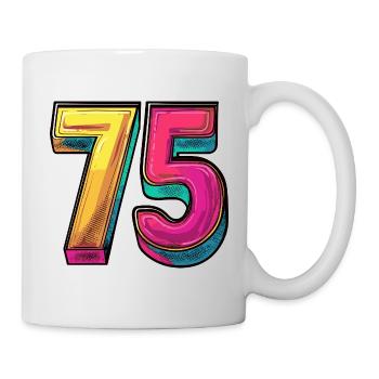 75 Number Colorful - Mug - white - Right
