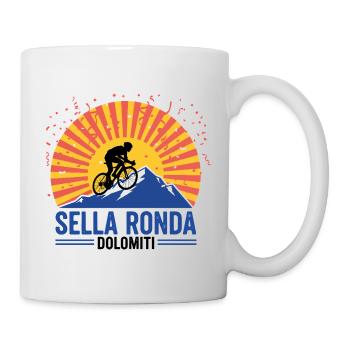 Sella Ronda Dolomites Italy Cycling Loop - Mug - white - Right