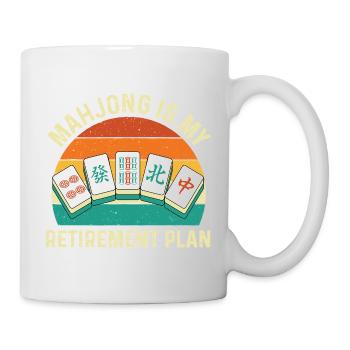Mahjong ist mein Ruhestandsplan Lustig - Tasse - Weiß - Rechts