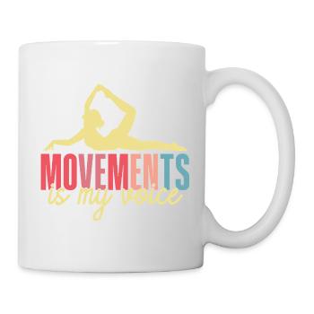 Yoga Movements Is My Voice Funny Yoga - Mug - white - Right