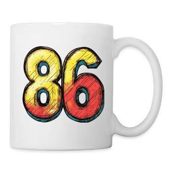 86 Nombre Coloré - Mug blanc - blanc - Droite