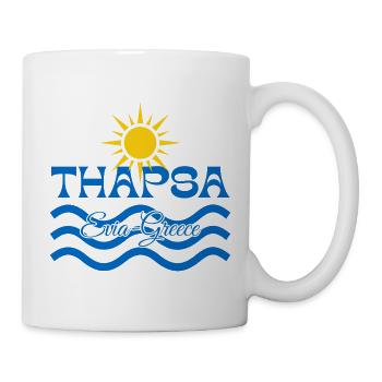 Thapsa Evia Griechenland Sonnenwellen - Tasse - Weiß - Rechts