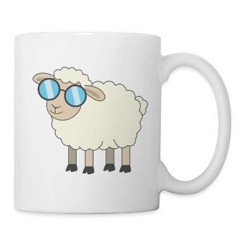 Sunglasses Sheep Cartoon - Mug - white - Right