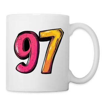 97 Nombre Coloré - Mug blanc - blanc - Droite