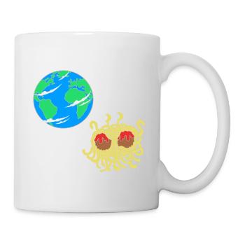 Flying Spaghetti Monster FSM Atheist Pastafari - Tasse - Weiß - Rechts
