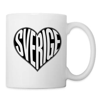 Sverige, Suède Heart - Couleur de design variable - Mug blanc - blanc - Droite
