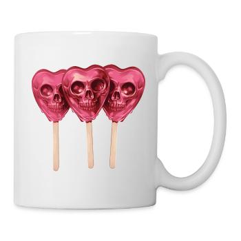 Crâne Rose Lollis - Mug blanc - blanc - Droite