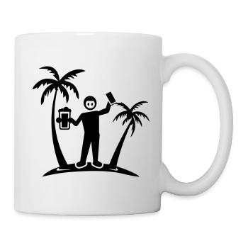 Party Urlaub Insel Bier - Tasse - Weiß - Rechts