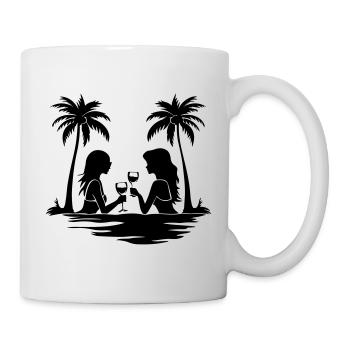 Girls Holiday Palm Trees Women - Mug - white - Right