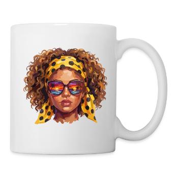 Woman with sunglasses - Mug - white - Right