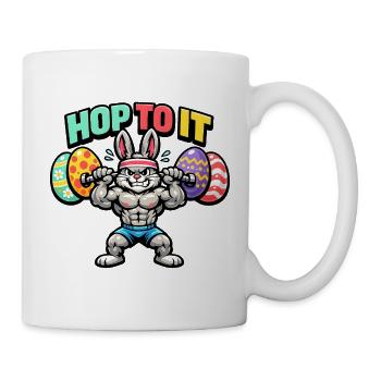 Pumpernickel Fitness Rabbit - Mug - white - Right