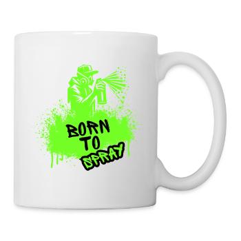 Born to Spray Art Urbain Graffiti Streetwear - Mug blanc - blanc - Droite