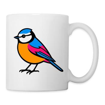 Blue Flat Design Minimalist - Mug - white - Right