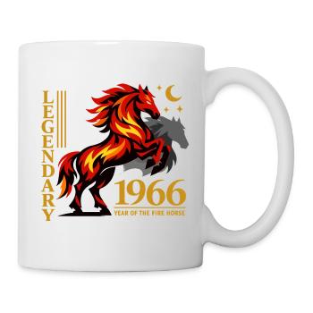 1966 Feuerpferd Retro 60 Jahre Myth Geschenk - Tasse - Weiß - Rechts