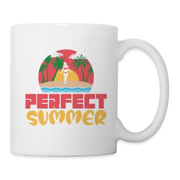 Perfect Summer Beach Sunset Retro Design - Tasse - Weiß - Rechts