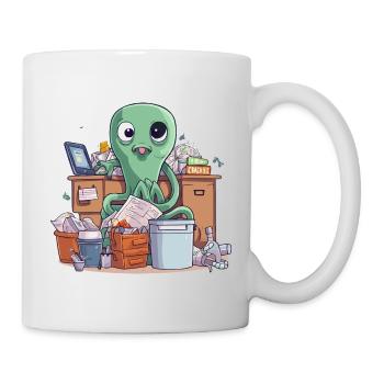 Alien Office Hero Recycling Chaos - Mug - white - Right