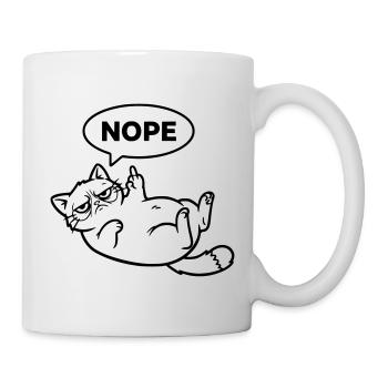 Résumé du doigt d’honneur du chat - Mug blanc - blanc - Droite
