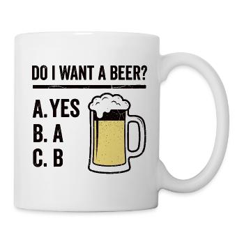 Beer Humor Shirt for Men - Mug - white - Right