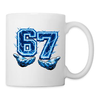67 Six Seven Meme Gen Alpha Funny - Mug - white - Right