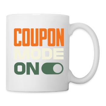 Coupon Mode On – Bargain Hunter Retro Design - Mug - white - Right