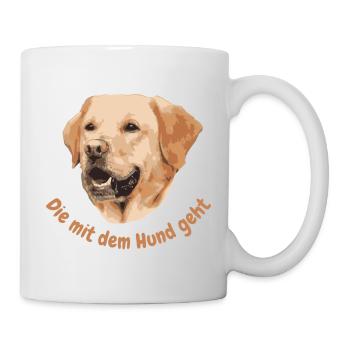 Labrador. Die mit dem Hund geht - Tasse - Weiß - Rechts