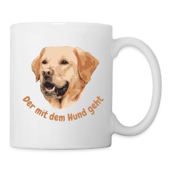 Labrador. Der mit dem Hund geht - Tasse - Weiß - Rechts